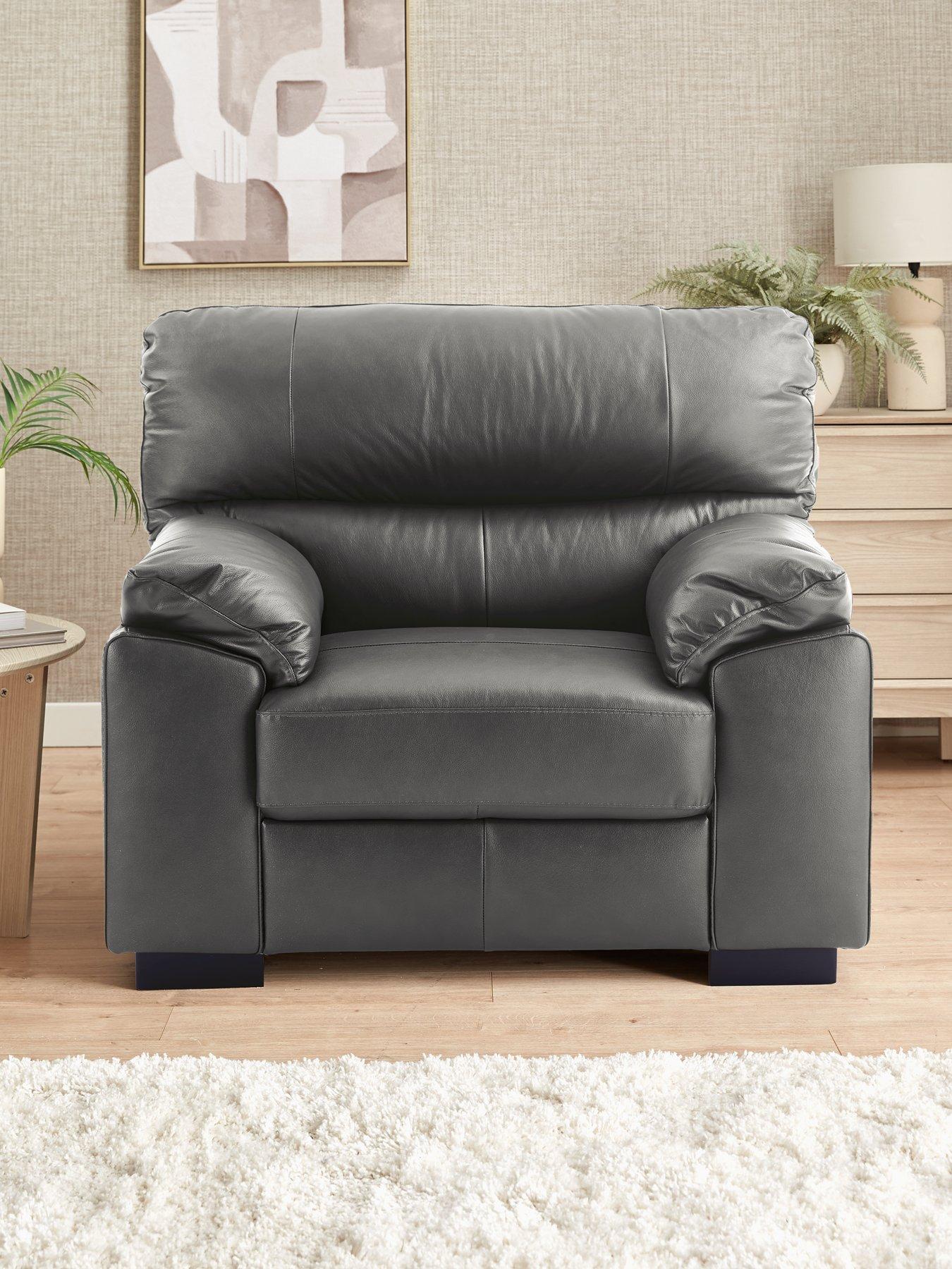 Image 1 of 6 of Very Home Ambrose Leather Armchair&nbsp;- FSC&reg; Certified