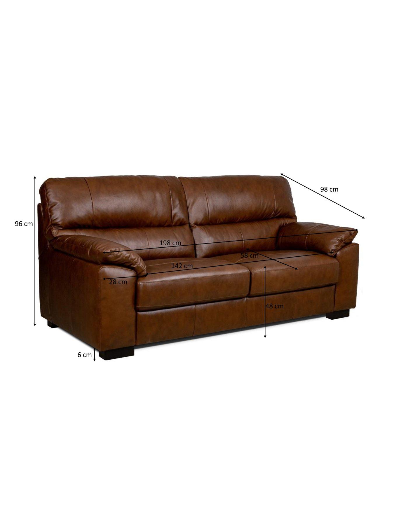 Image 6 of 6 of The Very Collection Ambrose Italian Leather 3 Seater Sofa&nbsp;- FSC&reg; Certified
