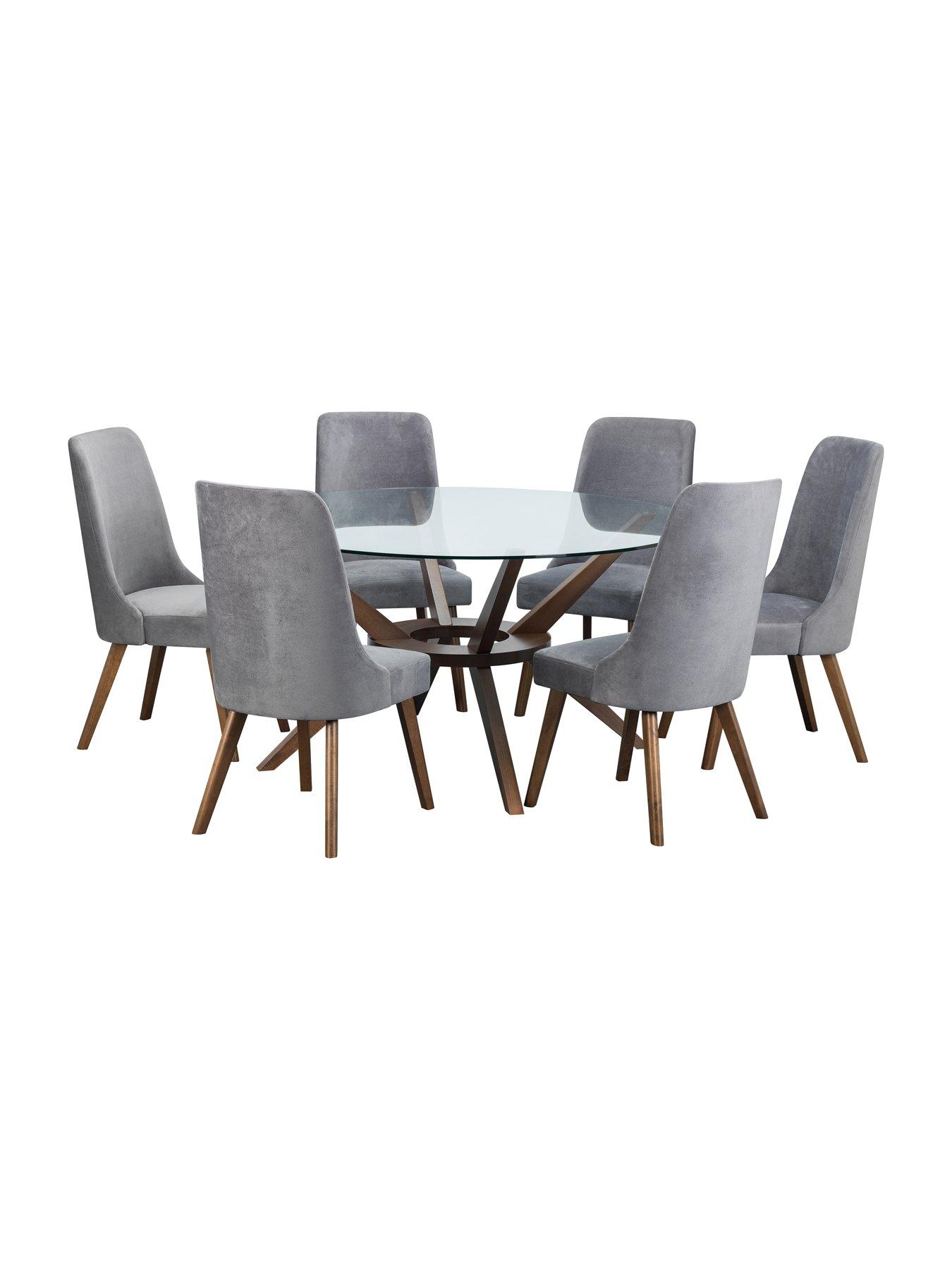 Image 4 of 4 of Julian Bowen Chelsea 120&nbsp;cm Round Glass Top Dining&nbsp;Table