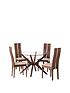  image of julian-bowen-set-of-chelsea-glass-table-4-cayman-chairs