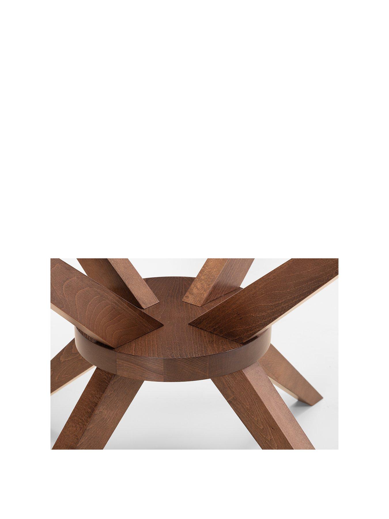  image of julian-bowen-chelsea-large-140nbspcm-round-glass-topnbspdiningnbsptable