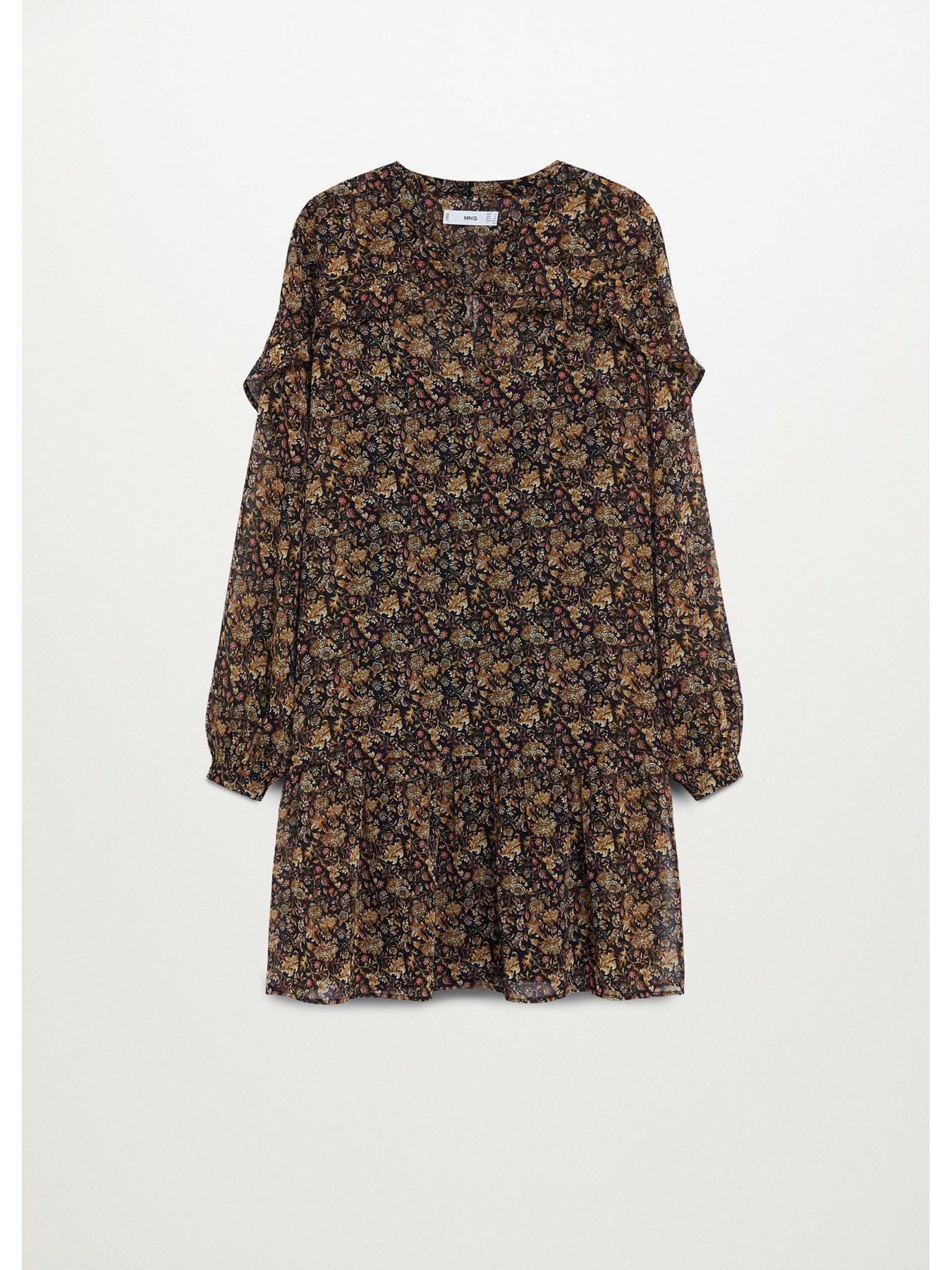 mango floral vintage dress