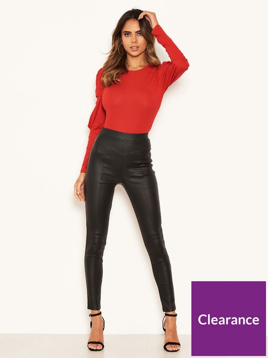 front image of ax-paris-high-waisted-faux-leather-leggings-blacknbsp