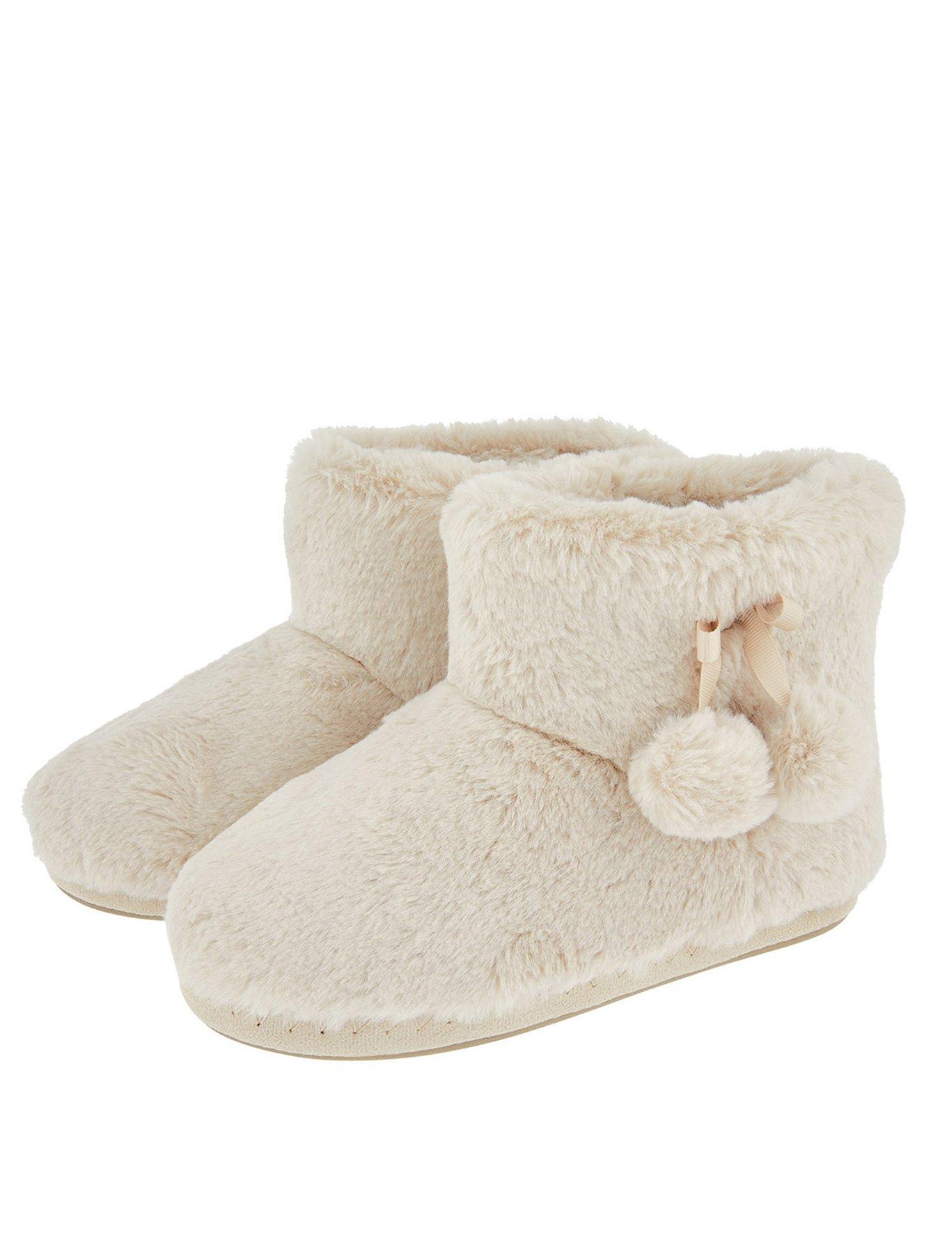 cream slipper boots