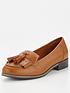  image of v-by-very-wide-fit-tassel-loafer-tan