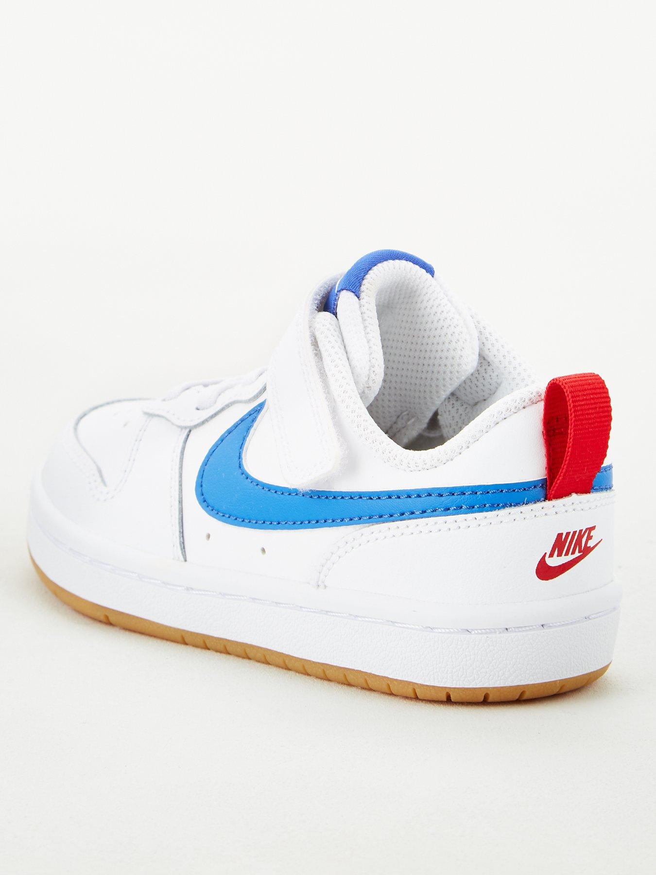 Nike Court Borough Low 2 Childrens Trainers White Blue Littlewoods Com