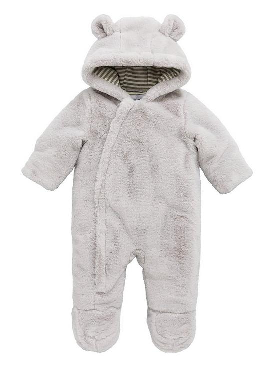 front image of mini-v-by-very-baby-unisex-faux-fur-cuddle-suit-grey