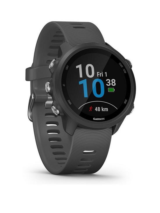 front image of garmin-forerunner-245-gps-running-smartwatch-with-advanced-training-features-grey