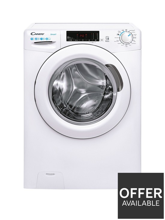 front image of candy-smart-cs-149te1-80-9kg-load-1400-spin-washing-machine-white