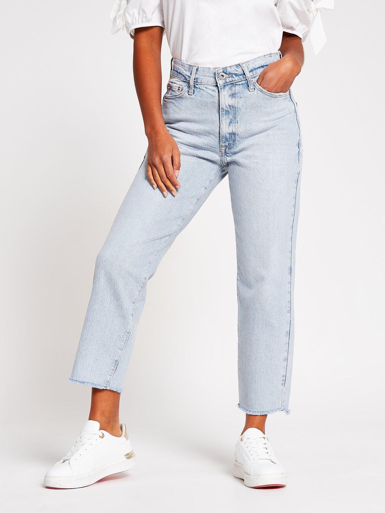 petite cropped straight leg jeans