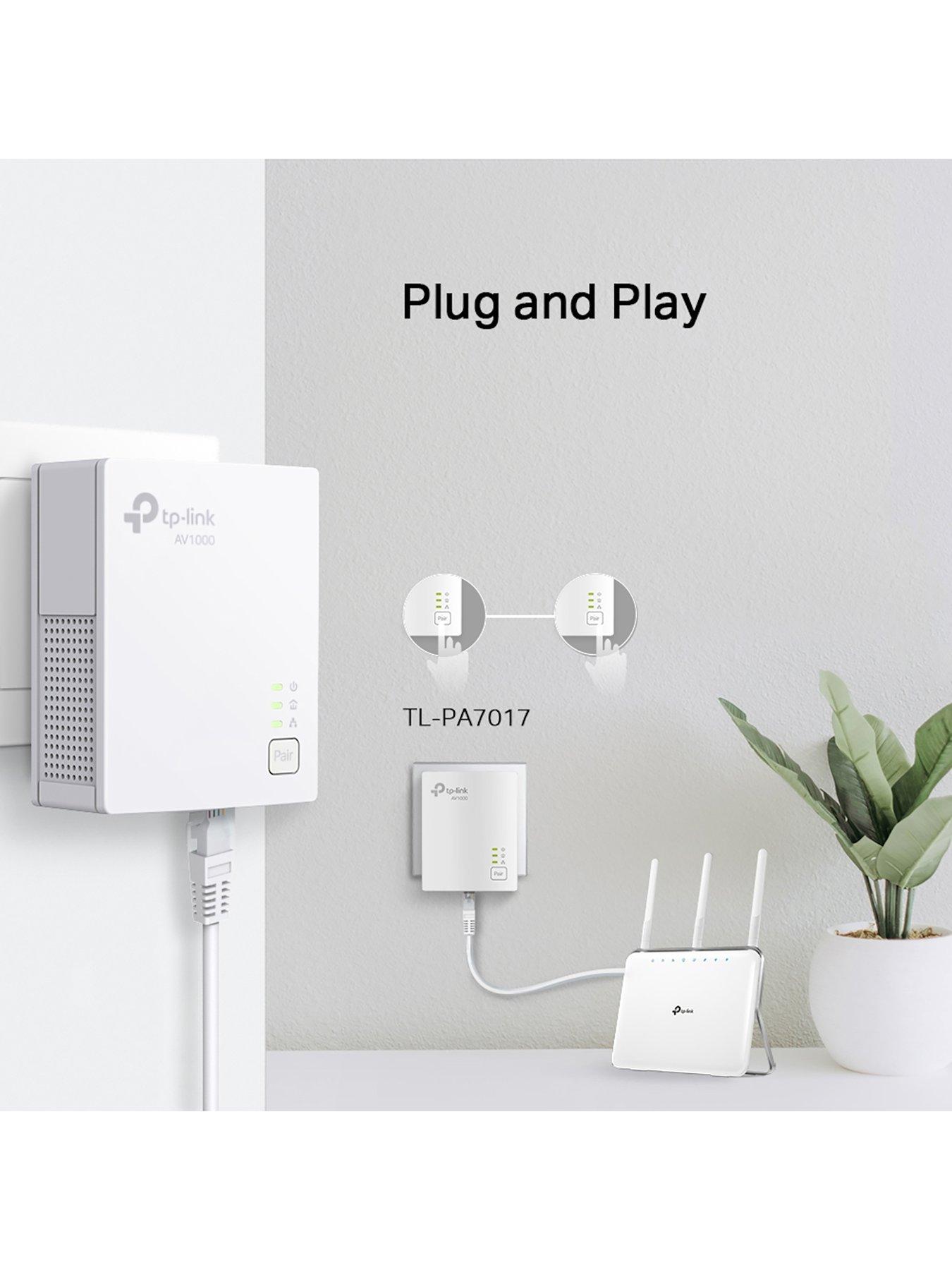  image of tp-link-tl-pa7017-kit-av1000-gigabit-powerline-starter-kit