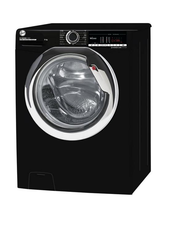 stillFront image of hoover-h-wash-300-h3ws4105tacbe-80-10kg-loadnbsp1400-spin-washing-machine-black
