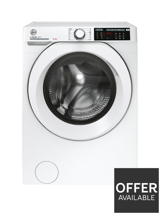 front image of hoover-h-wash-500-hw-414amc1-80-14kg-load-1400-spin-washing-machine-white-with-wifi-connectivity-a-rated