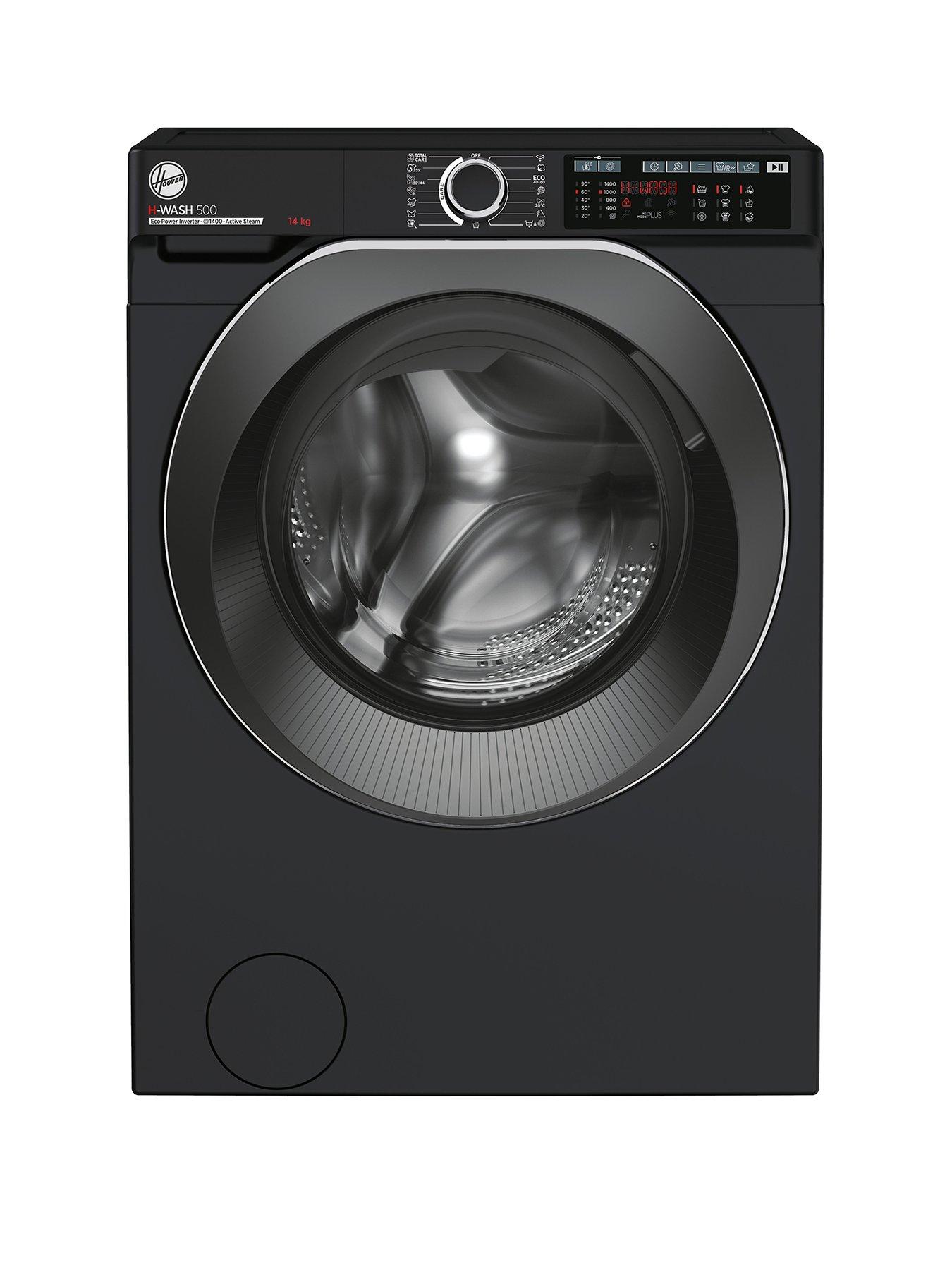undefined H-WASH 500 HW 414AMBCB 14kg Load, 1400 Spin Washing Machine, Wifi Connectivity - Black - A Rated