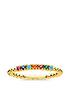  image of thomas-sabo-gold-plated-sterling-silver-and-multi-cubic-zirconia-stacking-ring