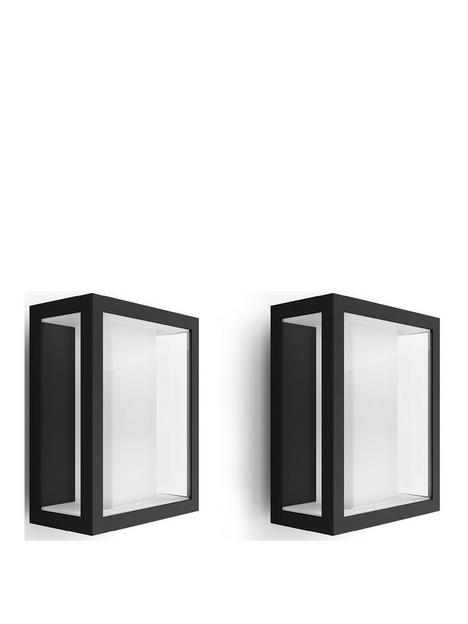 philips-hue-impress-wide-white-amp-colour-ambiance-led-smart-outdoor-wall-light-double-pack