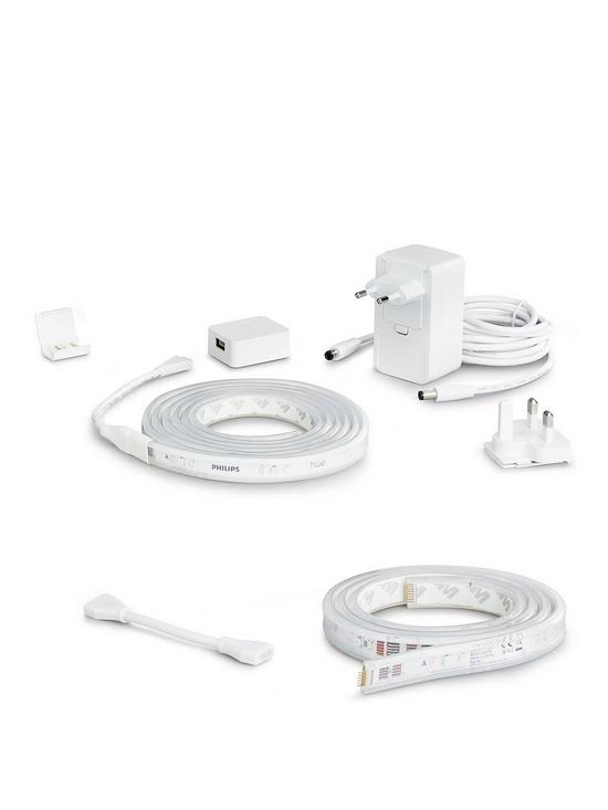 front image of philips-hue-hue-lightstrip-plus-white-amp-colour-ambiance-2m-1m-smart-led-extension-kit-with-bluetooth