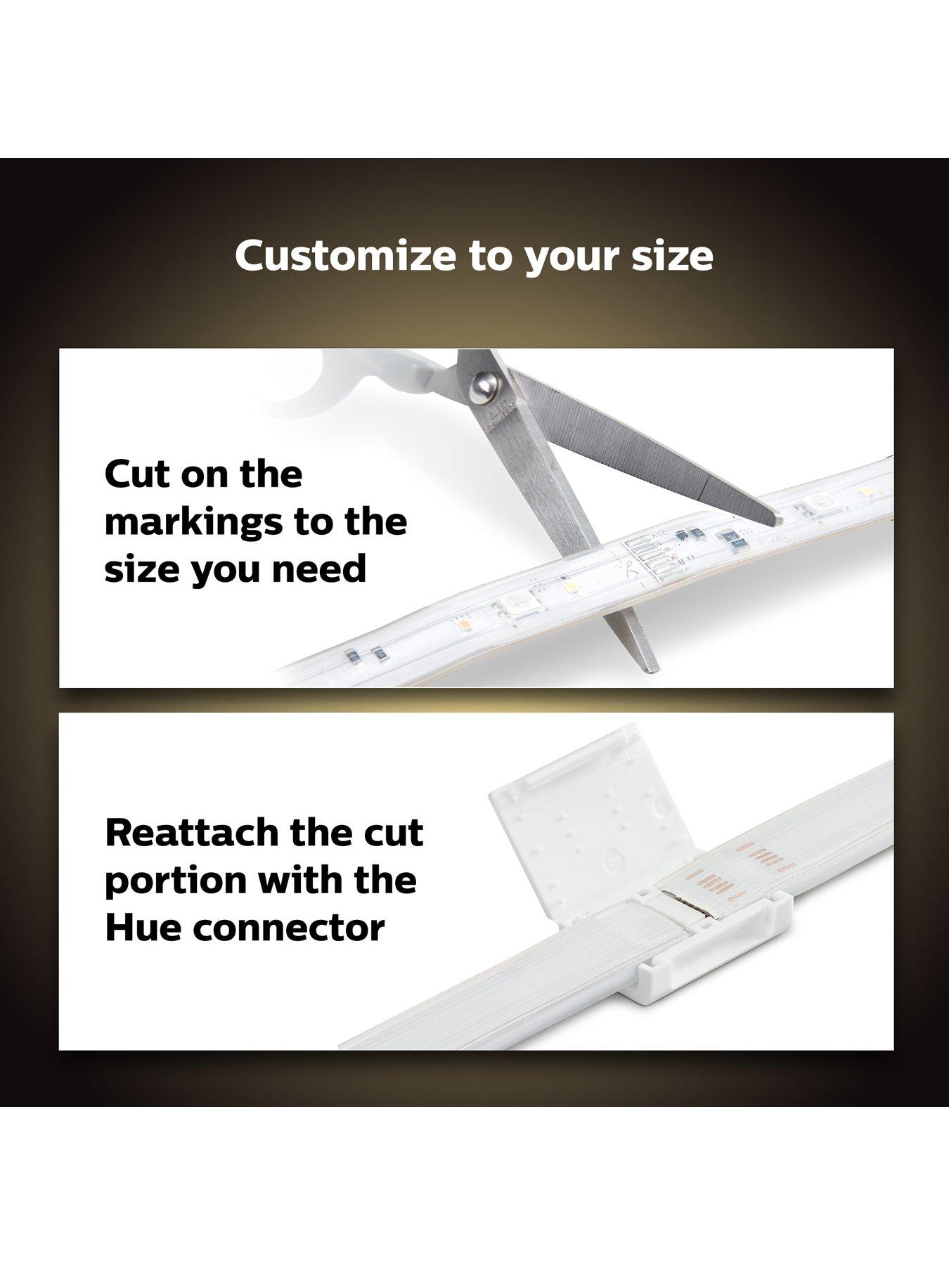 Image 5 of 7 of Philips Hue Hue White and Colour Ambiance Indoor Lightstrip 2m and 1m extension