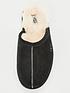  image of ugg-scuff-suede-sheepskin-lined-slippers-black