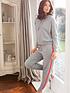  image of pour-moi-stripe-detail-knit-lounge-joggers-grey