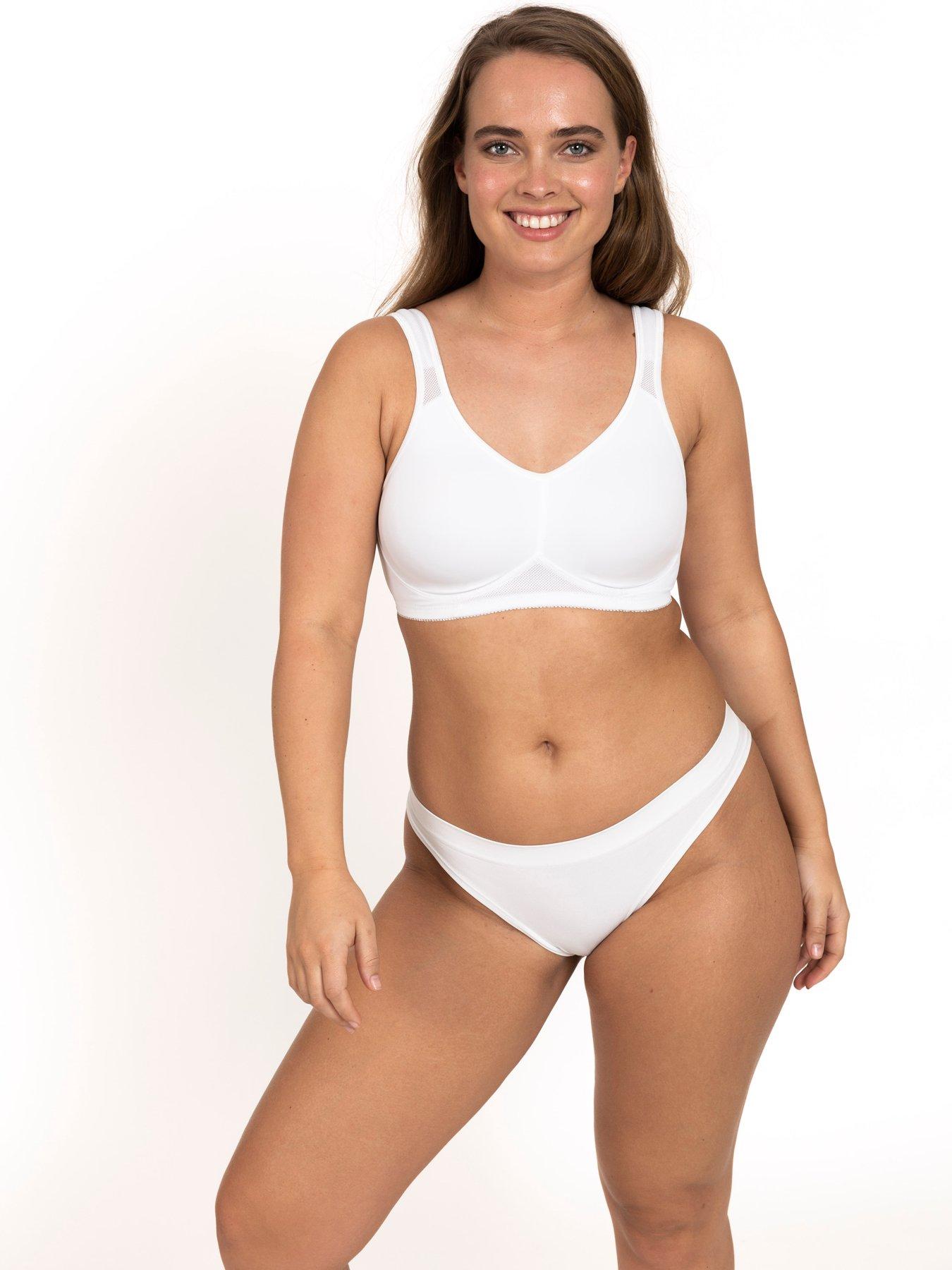 undefined Flex Non Padded Sports Bra - White