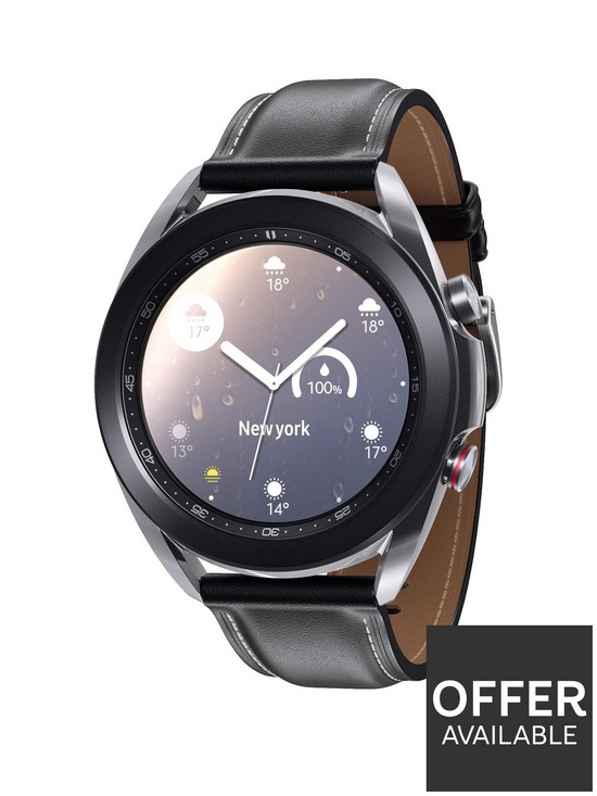 front image of samsung-galaxy-watch-3-41mm-4g-mystic-silver