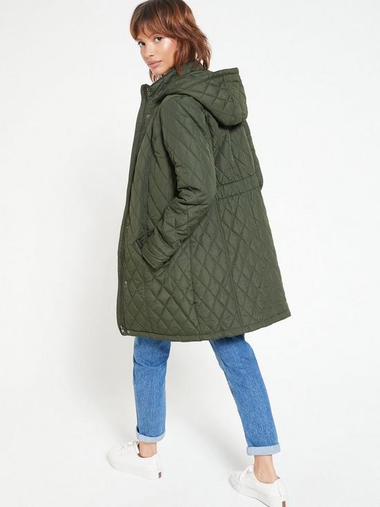 stillFront image of everyday-quilted-water-repellent-jacket-khaki