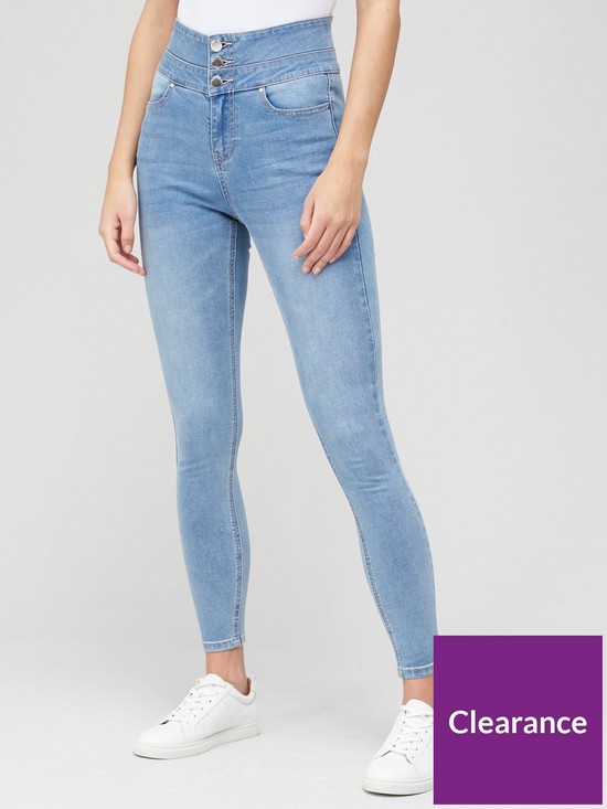 front image of v-by-very-macy-high-waist-skinny-jean-light-wash
