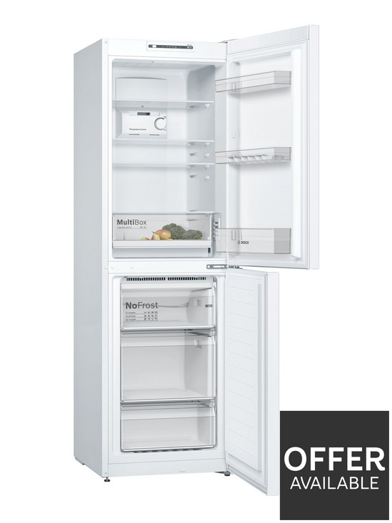 stillFront image of bosch-kgn34nweag-60cm-width-no-frost-fridge-freezer-white