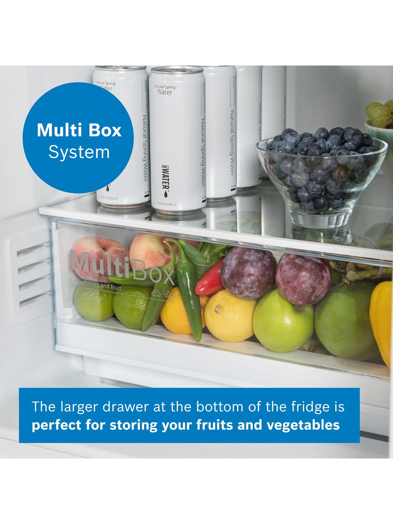  image of bosch-series-2-kgn34nweag-186cm-5050-frost-free-fridge-freezer-white-e-rated