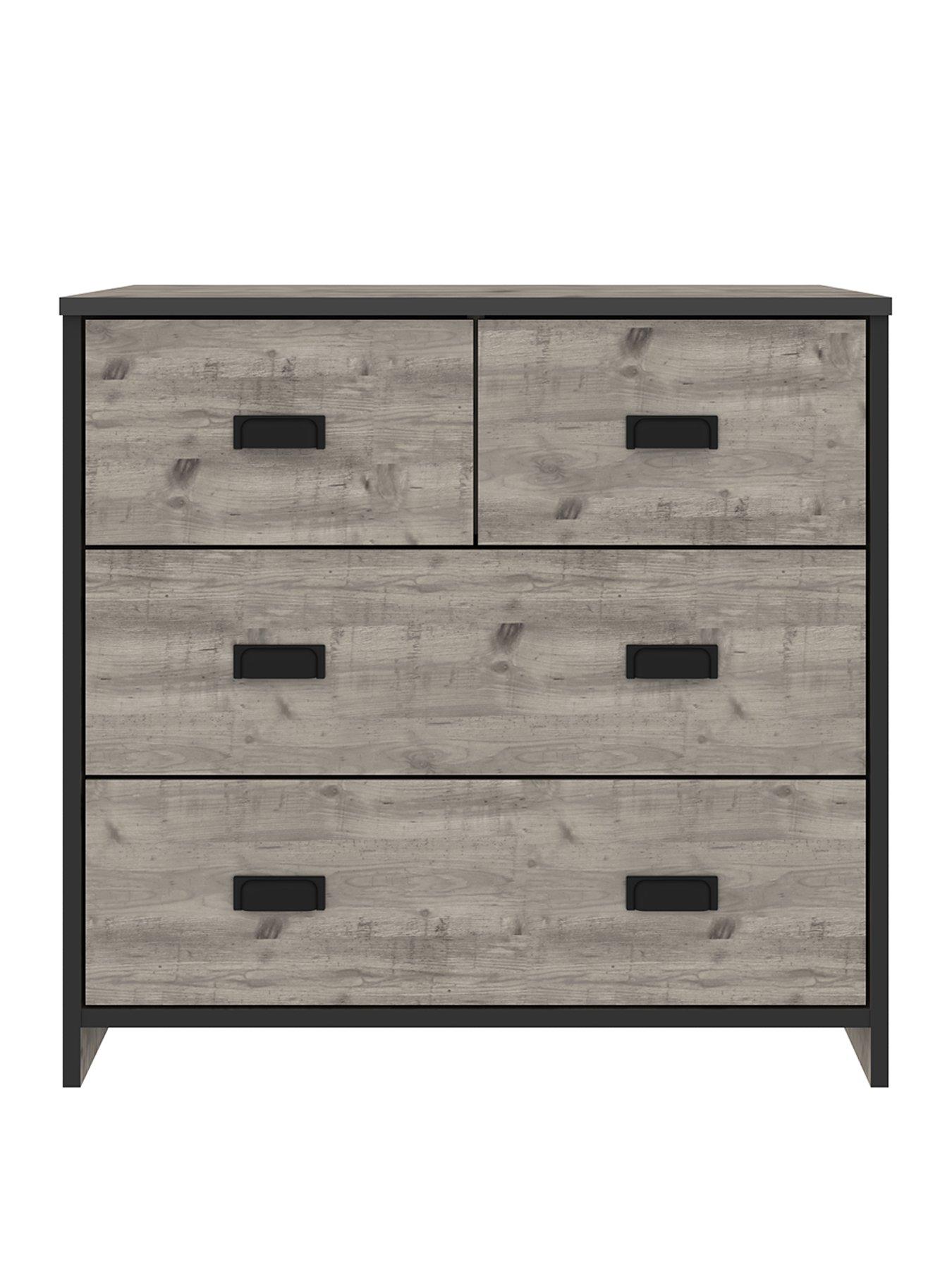 stillFront image of very-home-jackson-4-piece-package-kids-2-door-1-drawer-wardrobe-2-nbsp2-drawer-chest-2-drawer-bedside-chest-and-desk-mexican-grey