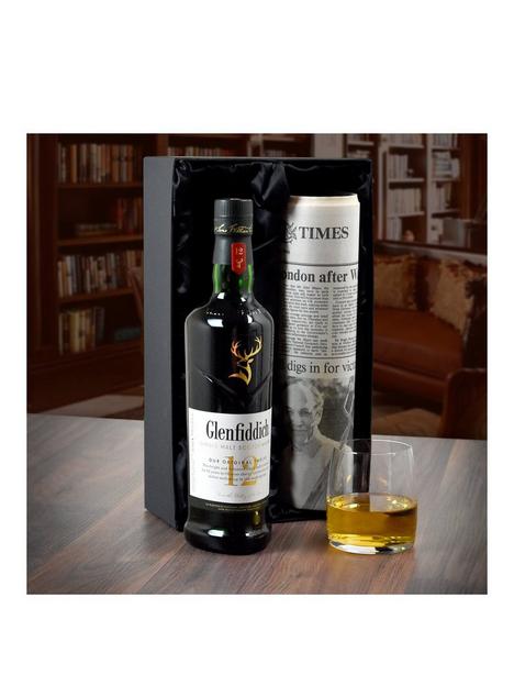 signature-gifts-12-year-old-glenfiddich-whisky-amp-original-newspaper-gift-set
