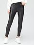  image of v-by-very-faux-leather-shaping-seams-skinny-trousers-blacknbsp
