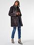  image of dorothy-perkins-funnel-collar-textured-longline-faux-fur-coat--nbspgrey