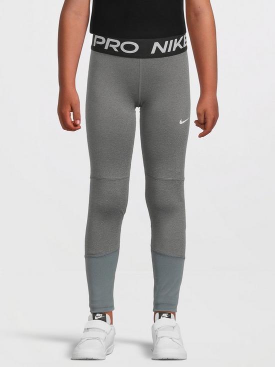 front image of nike-girls-pronbsptight-grey