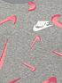  image of nike-girls-nsw-french-terry-all-over-print-boyfriend-crew-neck-sweat-top-greynbsp