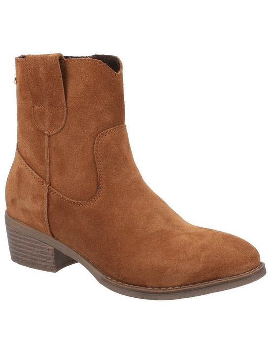 front image of hush-puppies-iva-ankle-boots-tan