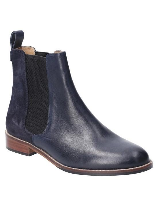 front image of hush-puppies-chloe-ankle-boots-navy