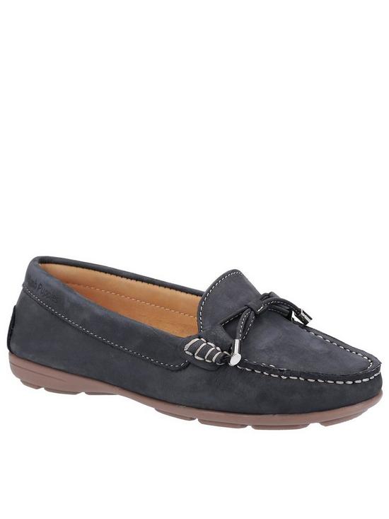front image of hush-puppies-maggie-loafers-navy