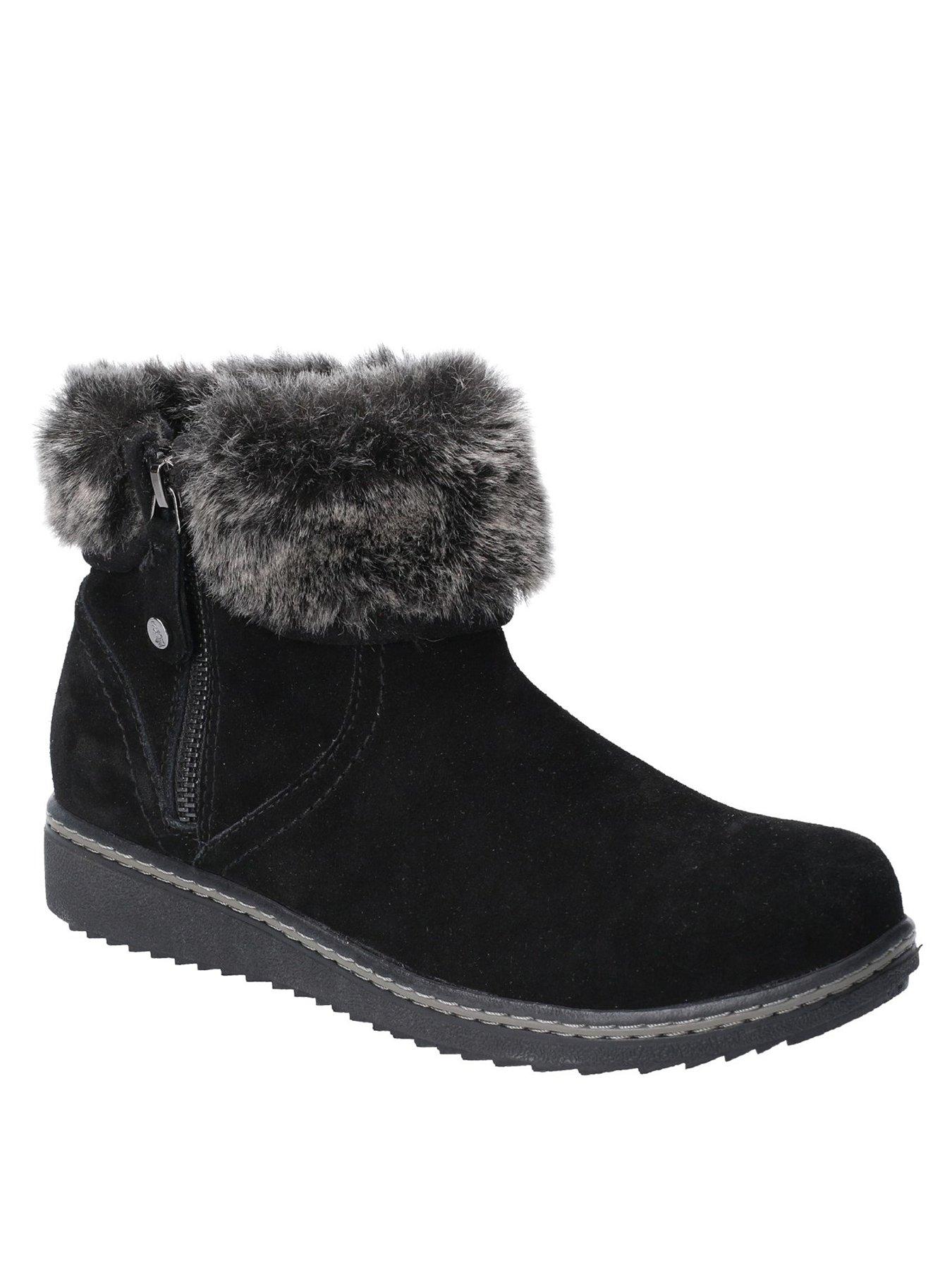 hush puppies black ankle boots
