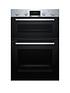  image of bosch-mha133br0b-built-in-double-oven-stainless-steel-and-black