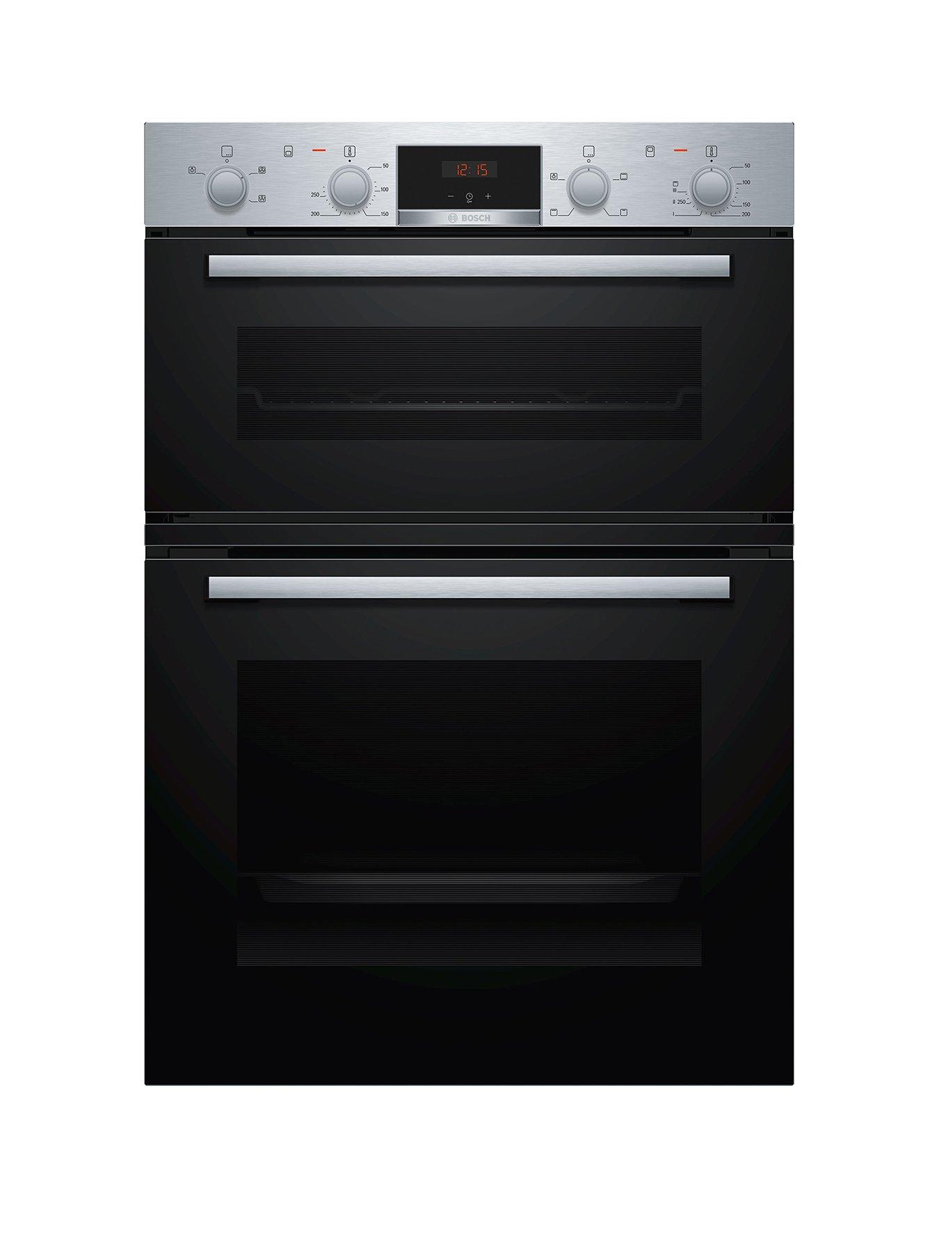 Bosch Series 2 MHA133BR0B Built-In Double Oven - Stainless Steel and Black