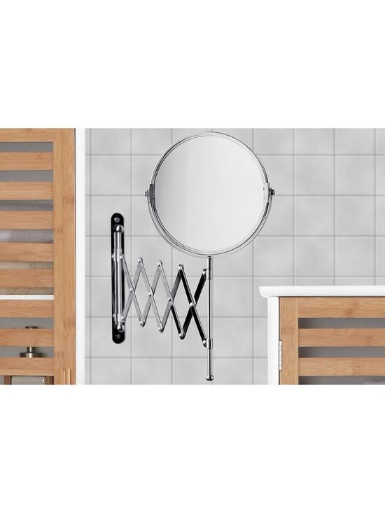stillFront image of premier-housewares-wall-mounted-mirror-with-folding-arm