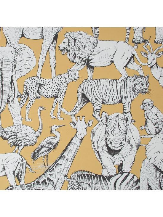 stillFront image of superfresco-easy-kidsnbspjungle-animals-jaune-wallpaper