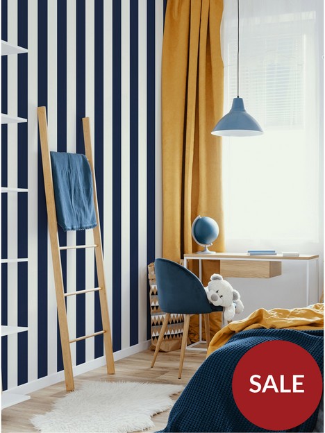 superfresco-easy-navy-stripe-wallpapernbsp