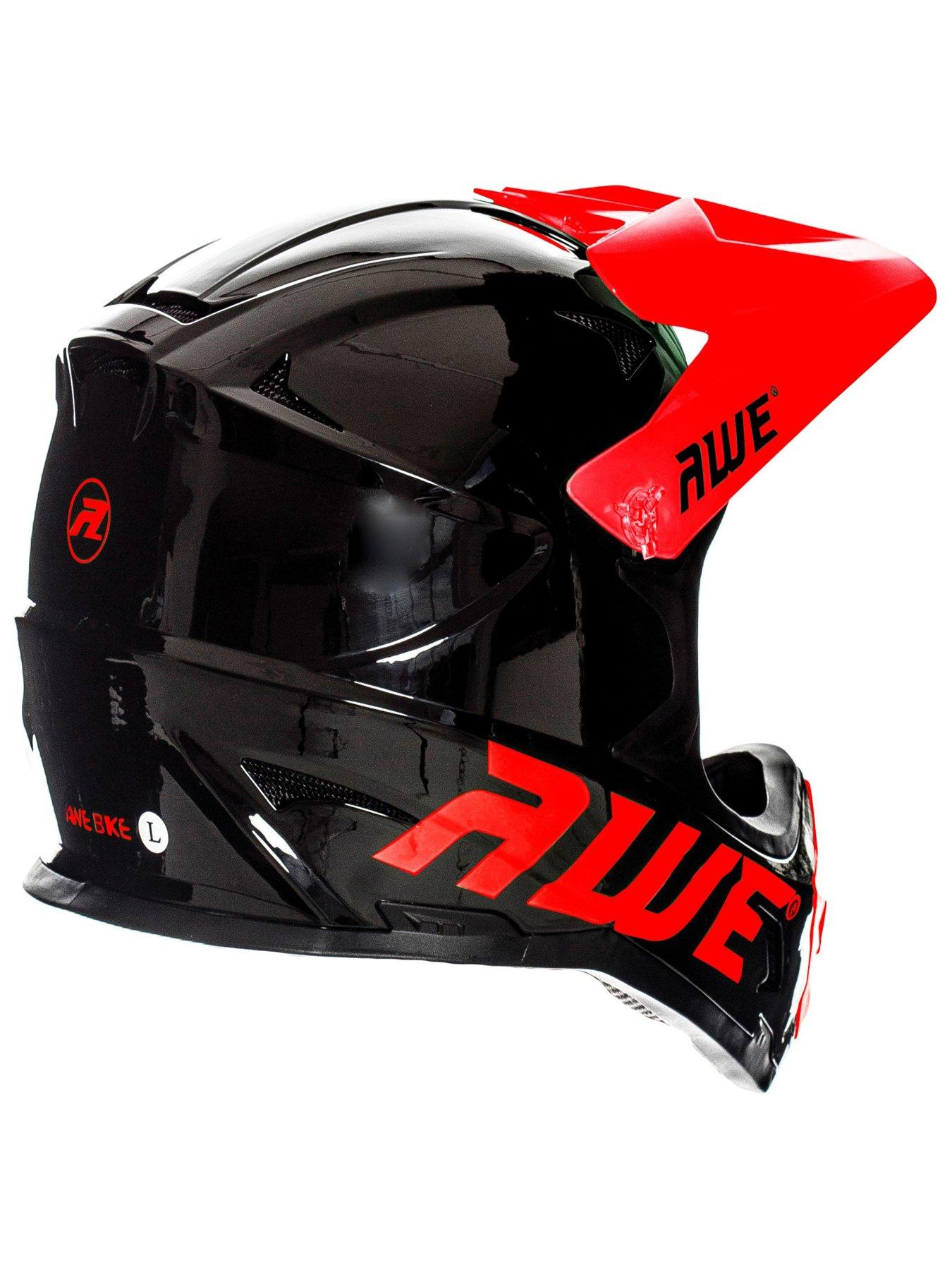  image of awe-blaze-junior-16-adult-bmxdownhillfull-faceenduro-helmet-56-58cm-blackred