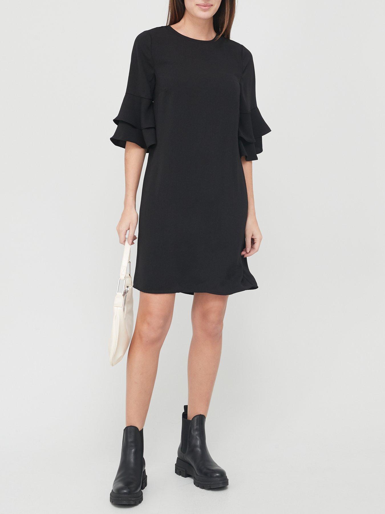 womens black shift dress
