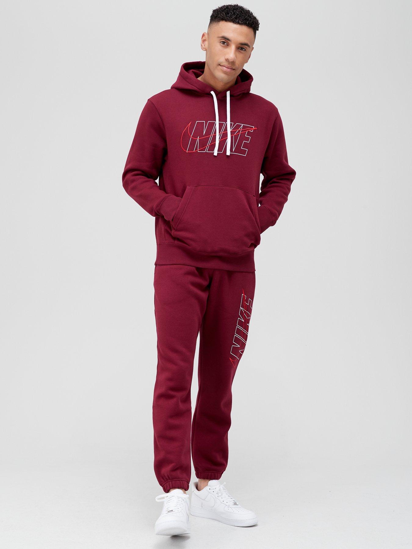 Nike Graphic Fleece Tracksuit - Burgundy | littlewoods.com