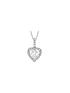  image of love-gold-9ct-white-gold-cubic-zirconia-heart-jewellery-set