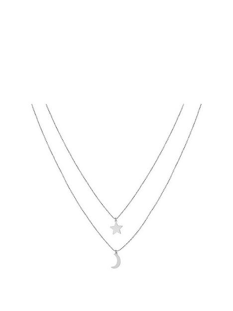 the-love-silver-collection-sterling-silver-moon-and-star-diamond-cut-ball-chain-necklace